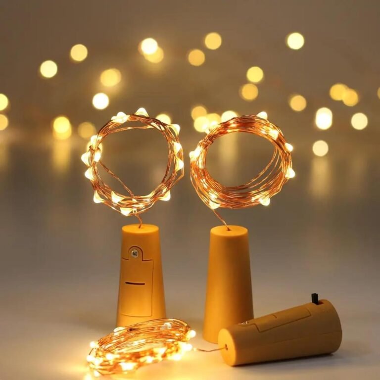 wine bottle cork lights warm light 00